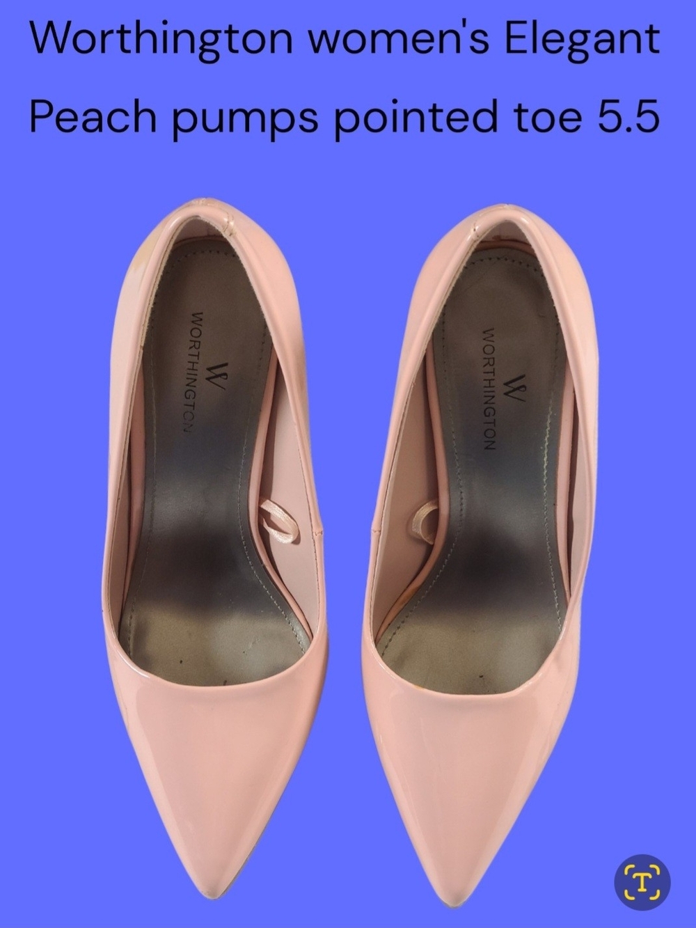 Worthington Elegant Stylish Peach Pointed Toe Pumps - Women's Size 5.5
